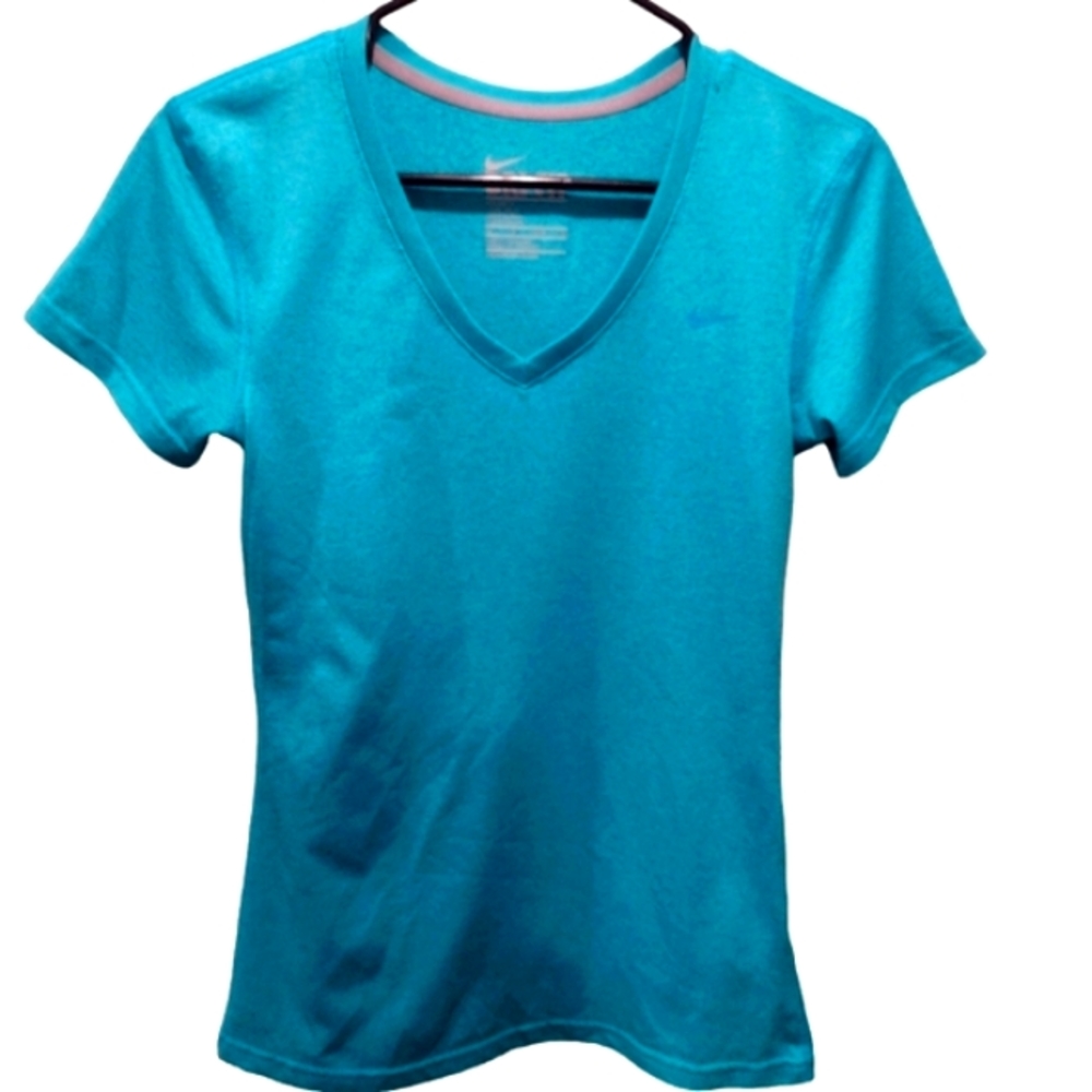 NIKE DRI FIT Teal Heather Tee. Size XS.